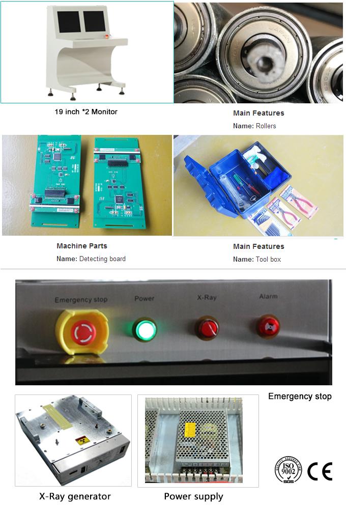 Escáner grande 100100 del equipaje de la radiografía del uso del metro del aeropuerto del tamaño del precio de fábrica