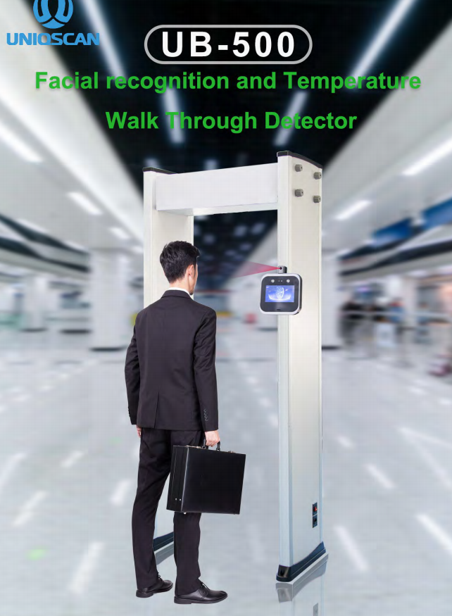 Attenfance facial del control de acceso del reconocimiento de la alta exactitud y paseo de medición de la temperatura a través del detector