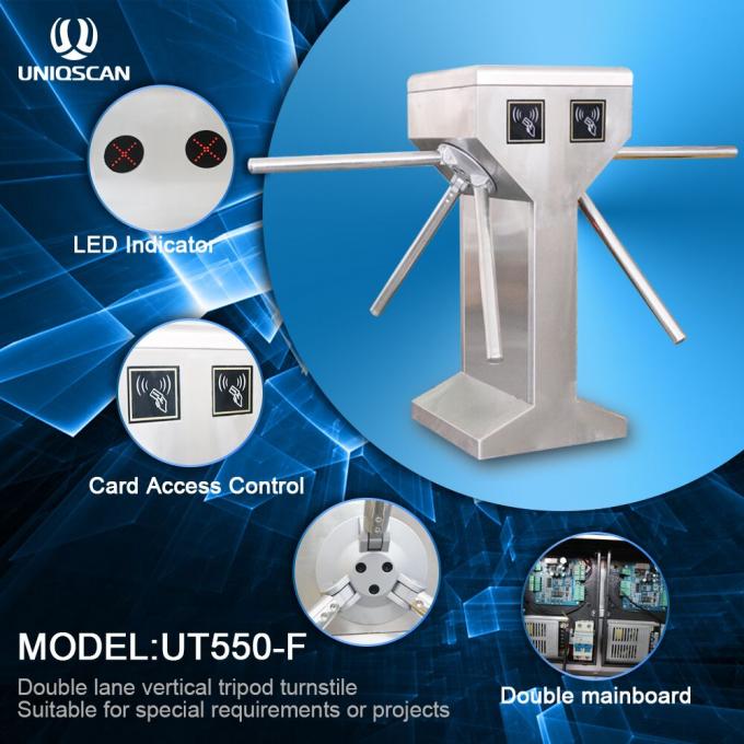 Torniquete del torniquete de la entrada del torniquete del trÃ­pode del doble de UNIQSCAN